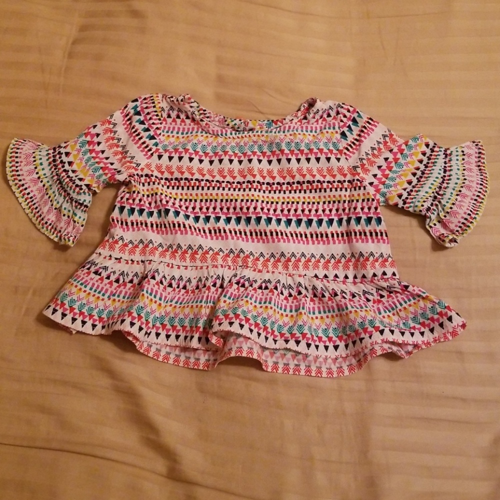 6-12 mo Baby girl bell sleeve shirt